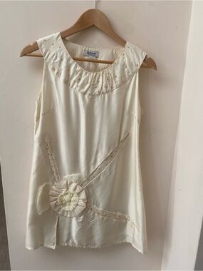 SOZOELEGANT 100% Silk dress - Ivory